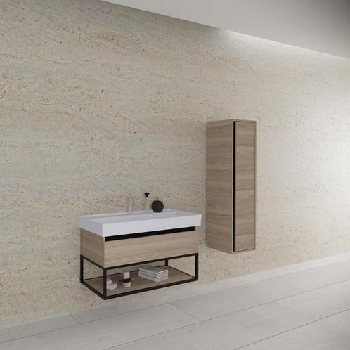 Badkamermeubelset BWS Harper 100 cm Noten, Doe-het-zelf en Bouw, Sanitair, Bad, Nieuw, Ophalen of Verzenden