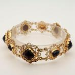 Armband - 14 karaat Geel goud - Granaat, Handtassen en Accessoires, Armbanden, Nieuw