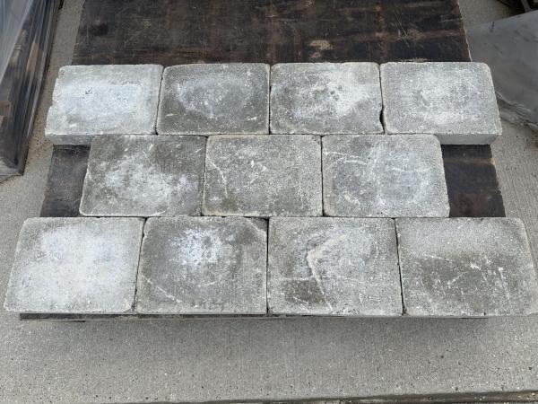 Veiling - 48 M2 Betontegel Camblestone Grijs Getrommeld 30x2, Tuin en Terras, Tegels en Klinkers, Nieuw