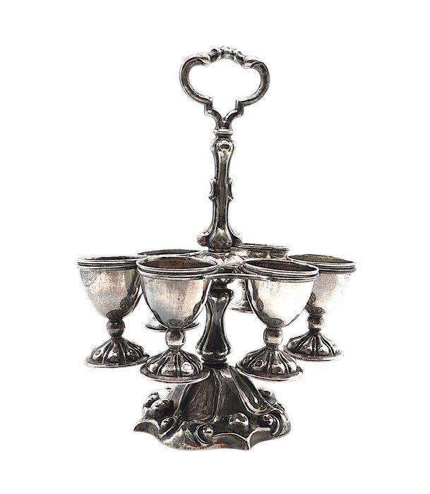 Eierhouder set (7) - .813 zilver, Antiek en Kunst, Antiek | Zilver en Goud