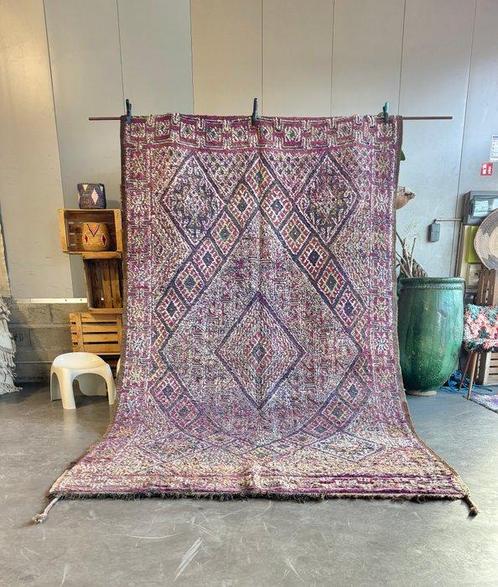 Grote Vintage Marokkaanse Boujad Tapijt – 200 x 350 cm –, Huis en Inrichting, Stoffering | Tapijten en Vloerkleden