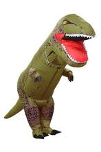 KIMU® Opblaas Kostuum T-Rex Swamp Groen Opblaasbaar Pak Dino, Ophalen of Verzenden, Nieuw