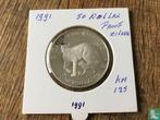 Cookeilanden 50 dollars 1991 (PROOF) Cougar and cub, Verzenden, Losse munt, Goud