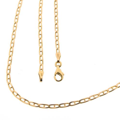 Gouden marine schakel ketting; 47 cm | Midas, Bijoux, Sacs & Beauté, Colliers, Enlèvement ou Envoi