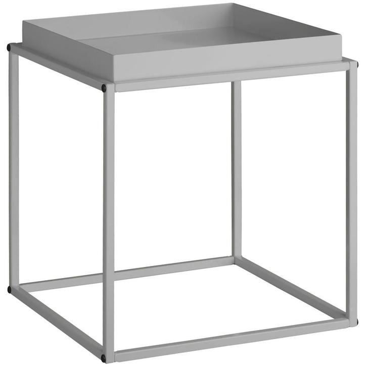 tectake Bijzettafel Cambridge 40x40x44cm - grijs, Huis en Inrichting, Tafels | Bijzettafels, Verzenden