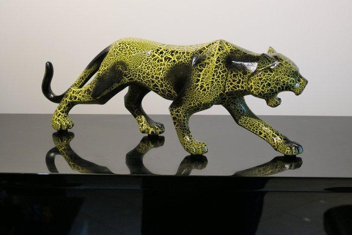 RichART - Panthère version noir / jaune crackle, Antiek en Kunst, Kunst | Designobjecten