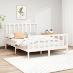 vidaXL Bedframe zonder matras massief grenenhout wit 120x200, Verzenden, Nieuw