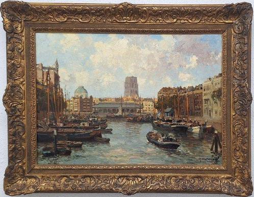 Gerardus Johannes Delfgaauw (1882-1947) - Leuvehaven, Antiek en Kunst, Kunst | Schilderijen | Klassiek