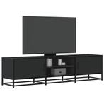 vidaXL Tv-meubel 160x35x41 cm bewerkt hout en metaal zwart, Huis en Inrichting, Kasten |Televisiemeubels, Verzenden, Nieuw