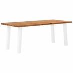 vidaXL Eettafel rechthoekig 200x90x74 cm massief eikenhout, Huis en Inrichting, Tafels | Eettafels, Verzenden, Nieuw