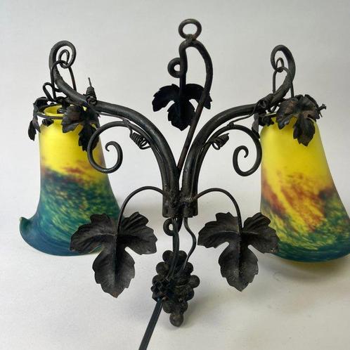 Wandlamp - Art Deco - Smeedijzer, Antiek en Kunst, Kunst | Designobjecten