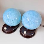 Lamp (2) - Opaline glas - Paar Art Deco bedlampjes