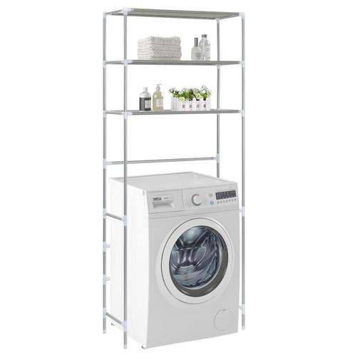 vidaXL Opbergrek voor boven wasmachine 3-laags 69x28x169 cm, Maison & Meubles, Salle de bain | Linge de bain & Accessoires, Envoi