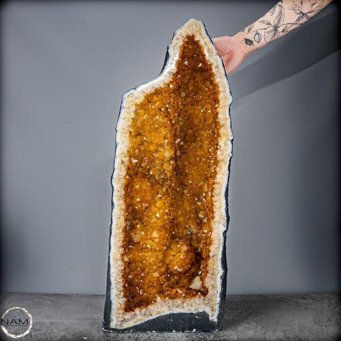 Zeldzame Citrien Kathedraal Druse 33.6KG uit Brazilië -, Verzamelen, Mineralen en Fossielen