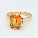 Ring - 18 karaat Geel goud Saffier, Handtassen en Accessoires, Ringen, Nieuw
