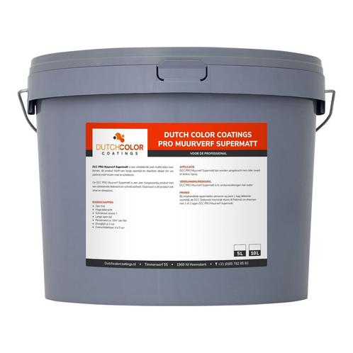 DCC PRO Muurverf Supermatt Wit 5L, Doe-het-zelf en Bouw, Verf, Beits en Lak, Wit, Nieuw, Verzenden