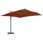 Zweefparasol Terracotta - Aluminium Paal - Retour Deal, Tuin en Terras, Nieuw, Zweefparasol, 3 tot 4 meter, Kantelbaar