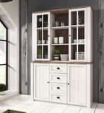 Buffetkast Parello 2 wit eiken 130 cm x 199 cm, Verzenden, Nieuw, 100 tot 150 cm, 150 tot 200 cm
