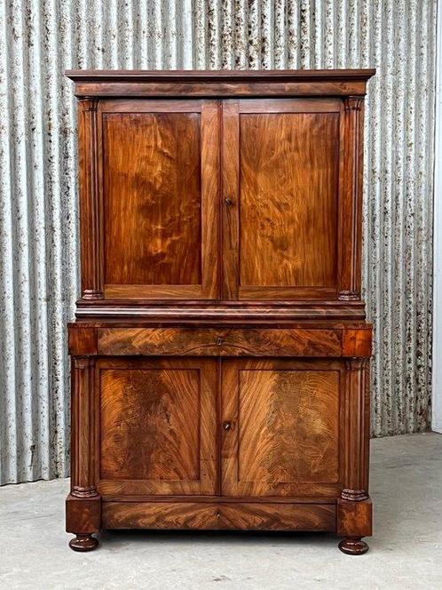 Bureau - Bureau supérieur, meuble écritoire - Acajou, Chêne, Antiek en Kunst, Antiek | Meubels | Stoelen en Sofa's
