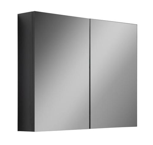 Badkamerkast Cuba 90 x 16 x 70 cm Zwart Spiegelkast Badkamer, Huis en Inrichting, Badkamer | Badkamermeubels, Nieuw, Verzenden