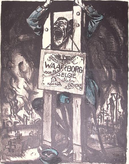 Spotprent Duitse rijkskanselier als hypocriet over neutra..., Livres, Journaux & Revues, Envoi