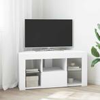 vidaXL Hoek LED TV Cabinet Wit 100 x 40 x 50 cm Bewerkt hout, Verzenden, Nieuw