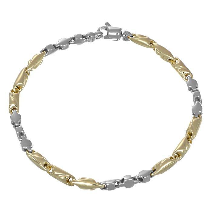 Armband - 18 karaat Geel goud, Witgoud, Handtassen en Accessoires, Armbanden