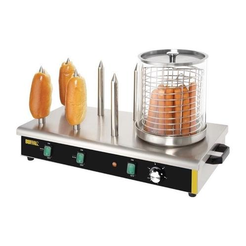Hotdog verwarmer | 750W | 6 warmhoud pennen |, Zakelijke goederen, Horeca | Keukenapparatuur, Nieuw in verpakking, Verzenden