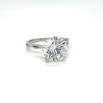 Zonder minimumprijs - Ring - 14 karaat Witgoud - 4.20ct. tw., Handtassen en Accessoires, Ringen, Nieuw