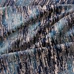 BA138 - Zeldzame stof Aurora Velvet met blauwe strepen –, Antiek en Kunst