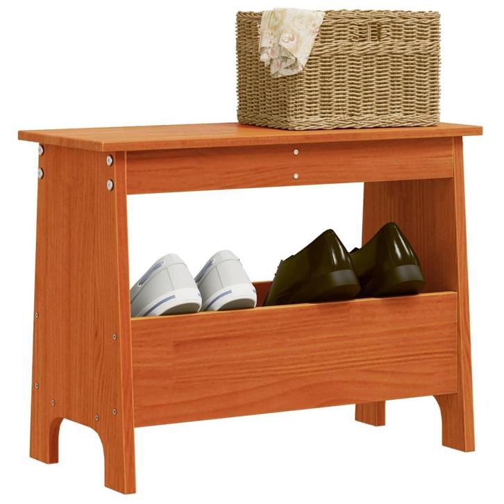 vidaXL Halbankje 60x28x45 cm massief grenenhout wasbruin, Huis en Inrichting, Overige Huis en Inrichting, Nieuw, Verzenden