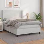 vidaXL Boxspring met matras kunstleer wit 140x200 cm, Verzenden, Nieuw