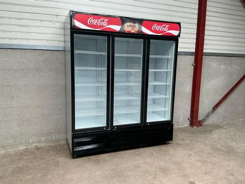 Display koelkast 3 glazen deuren en lichtbak, Zakelijke goederen, Horeca | Keukenapparatuur, Gebruikt, Koelen en Vriezen, Ophalen of Verzenden