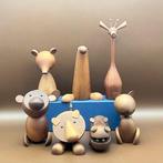 Senshukai  - Speelgoed meubels 7 Vintage wooden animals