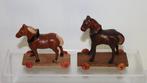 Unknown Manufacturer - Speelgoed - Papier-Mâché Horses On, Antiek en Kunst, Antiek | Speelgoed