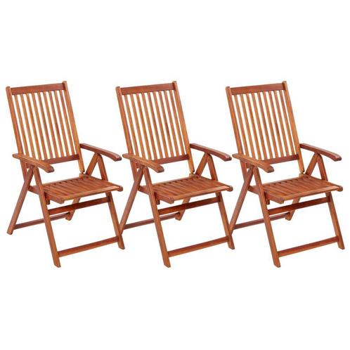 Tuinstoelen Acaciahout Inklapbaar 3 stuks | Tweede Kansje, Tuin en Terras, Tuinstoelen, Nieuw, Hout, Verzenden
