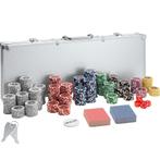 tectake Pokerset - zilver, 500-delig, Hobby en Vrije tijd, Verzenden, Nieuw