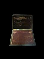 Schrijfhelling - Hout, Messing, Fluweel - écritoire, coffret, Antiek en Kunst