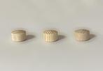 Set van 30 houten knopjes, buttons (10x10 mm, essenhout), Verzenden
