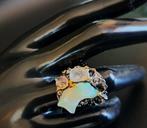 Zonder Minimumprijs - Ring Verguld, Zilver Opaal - Quartz -, Handtassen en Accessoires, Ringen, Nieuw