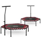 Fitness trampoline - Ø 127 cm - verstelbare greep -zwart..., Ophalen of Verzenden