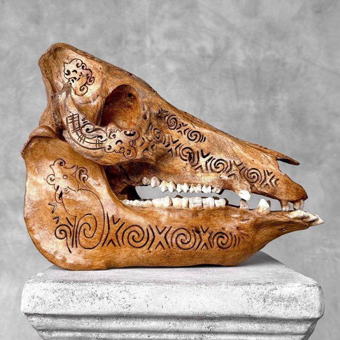 Geen minimale prijs - Prachtige bruine gebeeldhouwde patina, Antiek en Kunst, Kunst | Designobjecten