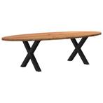 vidaXL Eettafel 280x120x74 cm ovaal massief eikenhout, Huis en Inrichting, Tafels | Eettafels, Verzenden, Nieuw