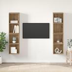 vidaXL Wand TV Kast met plank 4 pcs Ambachtelijk eiken 37 x, Huis en Inrichting, Kasten |Televisiemeubels, Verzenden, Nieuw