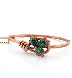 Bracelet - 9 carats Or rose - 0.90ct. tw. Émeraude, Bijoux, Sacs & Beauté