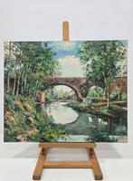 Spanish school (XX) - Reflections in the river, Antiek en Kunst