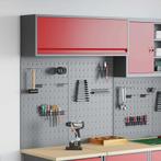 vidaXL Gereedschapskast Set met plank 3 pcs Rood, Doe-het-zelf en Bouw, Verzenden, Nieuw