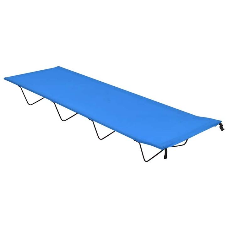 vidaXL Campingbed 180x60x19 cm oxford stof en staal blauw, Caravans en Kamperen, Kampeeraccessoires, Nieuw, Verzenden