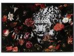 Veiling - Luipaard glasschilderij 80x60cm, Antiquités & Art, Art | Peinture | Moderne