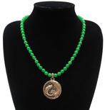 Smaragd - Boeddhistische ketting - Gouden vissen - Welvaart